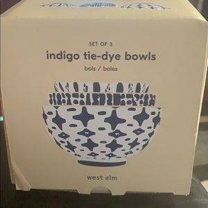 West Elm Indigo Tie-Dye Bowls